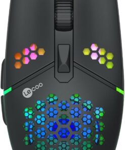 MS105 Kablolu 3200DPI 6 Tuşlu RGB LED Aydınlatmalı 103gr Ağırlık Optik Sensör Oyuncu Mouse Siyah