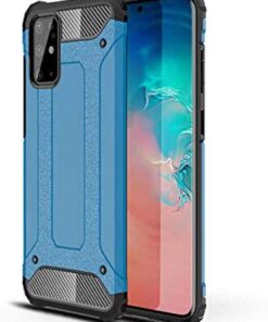 Samsung Galaxy S20 Plus ile uyumlu Kılıf Zore Crash Zırh Tipi Koruyucu Çift Katmanlı Silikon Kapak,Mavi