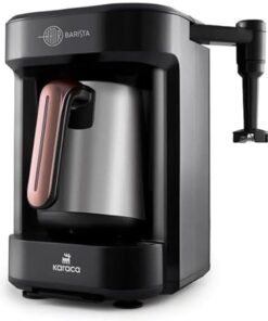 Hatır Barista Steel Latte Cappuccino, Közde Türk Kahvesi, Sütlü Türk Kahvesi, Sütlü İçecek Hazırlama Makinesi Rosegold Çelik Cezveli 5 Fincan Kapasiteli Bol Köpüklü
