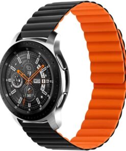 Huawei İle Uyumlu Honor Magic 2 46mm KRD-52 Kordon Siyah-Turuncu