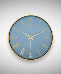717-A-2 Serisi Klasik Rakamlı Metal Görünümlü Sessiz Akar Modern Duvar Saati 40 cm