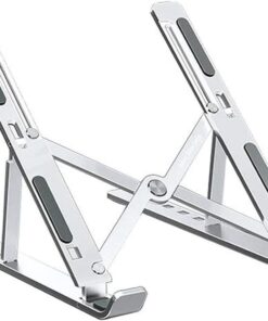 Laptop Standı Dizüstü Bilgisayar Standı MacBook Standı Notebook Katlanabilir Taşınabilir Metal Standı Gümüş