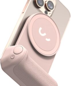 SnapGrip - Kablosuz Tetikleme Düğmeli Mobil Pil Kolu - Herhangi Bir Telefona Uyacak Manyetik Tutucu - Qi Kablosuz Şarj ile Dahili Harici Pil