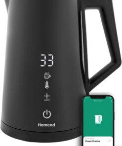 Smart Heatrow 1616H Dokunmatik, Çift Duvarlı, Paslanmaz Çelik, Sessiz Cool Touch, XL Su Isıtıcı Wi-Fi ile kontrol