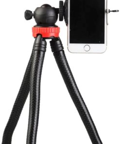Esnek Youtuber Yayıncılar ve Sosya Medya için İdeal 30cm Ahtapot 360 Derece Taşınabilir Ayakları Bükülebilir Selfie Telefon Tutuculu 3 Ayaklı Kampda Tatilde Gezilerde Tripod Çok Hafif 320gr