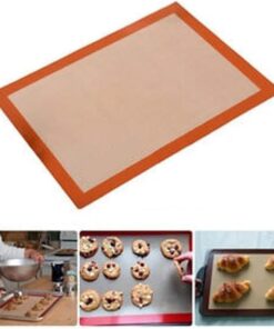 Fırınlanabilir Kendinden Yağlı Silikon Pişirme Matı, Profesyonel Silipat Yanmaz Yapışmaz Yıkanabilir Silikon Pişirme Matı 30cmx40cm