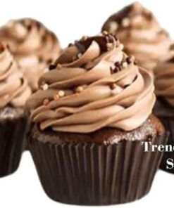 Hediye Sepeti Takribi 200 Adet Orta Boy Kahverengi Muffin Kek Kalıbı, Browine Kalıbı 50x30 Mm, Cupcake Kağıdı