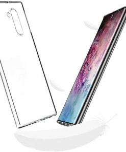 9717 Galaxy Note 10 ile Uyumlu Kılıf, Süper Silikon, Renksiz