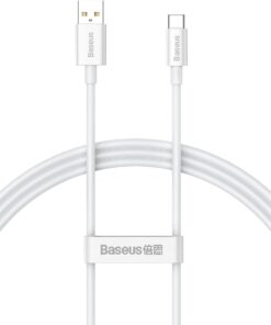 Superior Hızlı Şarj Özellikli Type-C Kablo 100W, 1 Metre, Beyaz