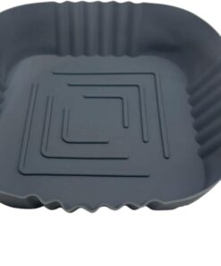 Renkli Isıya Dayanıklı Yıkanılabilir Silikon Fırın Ve Airfryer Kare Model Pişirme Matı 20 Cm (gri)