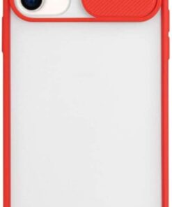 P929890 iPhone 11 Pro Cam Slide Kılıf | Kamera Sürgülü Koruyucu Kapak Kırmızı