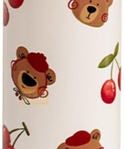 Diller 480ml Sevimli Hayvanlar Desenli Pipetli Kilitlenebilir Kapak Paslanmaz Çelik Termos (Diller Bear)