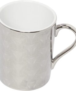 Porselen Forest 2'li Mug Bardak Platin 10930, 260 ml