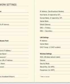 Personal Internet Address & Password Log Book (removable cover band for security)