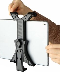 Tablet Tutucu Başlık + Tripod 90° Yönlendirme Aparatı 360 Derece Dönebilen Başlık Tüm Tripodlara Uyumlu Metal Mafsal Aparatı