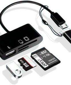 Micro Usb 3in1 Sd Micrsd Kart Okuyucu Otg Çevirici Kablosu