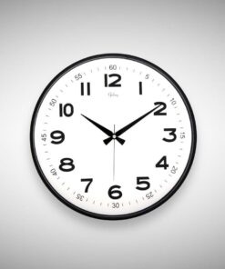 717-K-1 Serisi Klasik Rakamlı Metal Görünümlü Sessiz Akar Modern Duvar Saati 40 cm