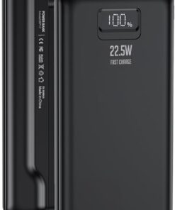 LABS BP17 22.5W 10.000Mah LCD Ekran Dahili Kablolu Taşınabilir Powerbank (Siyah)