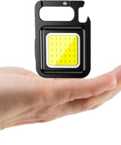 Mini LED COB el feneri, 30 LED şarj edilebilir anahtarlık, el feneri, çok fonksiyonlu taşınabilir cep lambası, manyetik taban kancalı, kamp, onarım, acil durum ve garaj için küçük ışık feneri