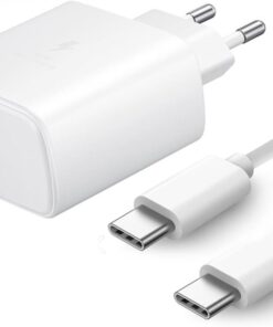 25W 3000A Hızlı Şarj Seti - Type-C Adaptör ve Type-C to Type-C Kablo, Akıllı Telefonlar, Tabletler ve USB-C Cihazlar İçin Yüksek Hızlı Şarj Kiti