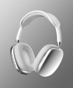 P9 Pro Max Bluetooth Kulaklık Kablosuz Yumuşak Ped Parlak Kenar Airr maxx Görünümlü Extra Bass Hafıza Kart Girişli Okul Kulaklığı İphone Ve Samsung İle Uyumlu (Beyaz)