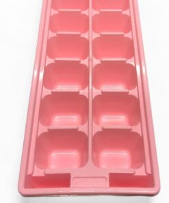 Pembe Sert Plastik 12 Hazneli Kare Buz Kalıbı