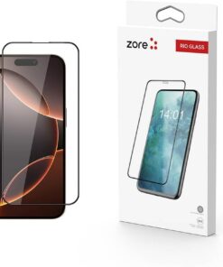 Apple İle Uyumlu iPhone 16 Pro ZORE Rio Glass Cam Ekran Koruyucu Siyah