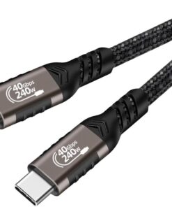 QG01 Type-C to Type-C USB4 PD Data Kablosu 240W 40Gbps 8K@60Hz 1 Metre Siyah