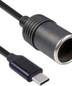 5V USB C - 12V Araç Çakmaklık Dönüştürücü, Kullanışlı Tamamen Fonksiyonel Otomatik Koruma, Araç Çakmaklık Type-C Çevirici