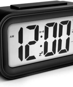 LCD Dijital Alarmlı, Gece Görüşlü Masa Saati, Termometreli Çalar Saat