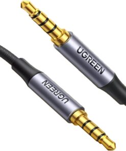 3.5 mm Hi-Fi Erkek to Erkek TRRS Aux Ses ve Mikrofon Kablosu 1.5 Metre Siyah