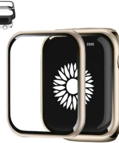 [Seri 9 8 7 45mm Alüminyum Çerçeve] Watch Ekran Koruyucu Watch 9 8 7 45mm Ekran Koruyucu Kırılmaz Cam [Alüminyum Çerçeve] Yüksek Hassasiyetli Tam Kaplayan Apple Watch 9 8 7 ile Uyumludur
