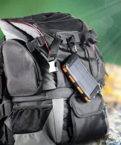 Agile 10000mAh PoliKristal Solar Güneş Enerjili Powerbank Su Geçirmez Taşınabilir Göstergeli Fenerli L50 (Siyah)