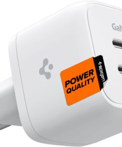 35W USB-C 2 Port Mini Adaptör Samsung PPS Şarj Isı Düşürücü GaN Hızlı Şarj Aleti iPhone & Android & iPad & MacBook Type-C PE2104 White - ACH03714