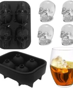 TOPTAN (Kuru Kafa Buzluk) 4 Lü Kafatası Buzluk, Kokteyller Ve Partilerin Aranan Buz Kalıbı, FT782378