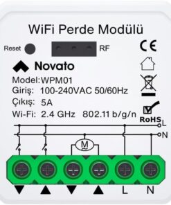 Mini WiFi Akıllı Perde Panjur Kontrol Rölesi (Tuya, Smart Life, Google Home, Amazon Alexa, Home Assistant Destekli) Yüzdesel Kontrol ve Kalibrasyon Özellikli