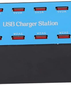 100W 10 Bağlantı Noktalı Hızlı Şarj İstasyonu, 100W 10 Bağlantı Noktalı USB Hub Şarj Cihazı Akıllı Evrensel Güç Kablosu Ile Verimli Tablet Için Cep Telefonu Için (AB Tak)