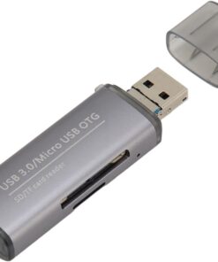 Kart Okuyucu USB C Micro SD TF Kart Okuyucu, Alüminyum Type-C USB 3.0 OTG Hafıza Kartı Adaptörü Trail Kamera Görüntüleyici Yeni MacBook, Samsung Uyumlu (Gri) (readerAL-USBC)
