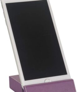 Cep Telefonu Stand, Suni Deri Kaplı, Lila