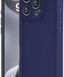 GİYİM & AKSESUAR iPhone 16 Pro (6.3) inç ile uyumlu Viera Silikon Hafif ve İnce Yapılı tam koruma sağlayan Şık ve Dayanıklı Silikon Kılıf (Lacivert)