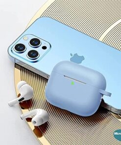 AirPods Pro 2.Nesil için Kılıf Askılı Mat Silikon Koyu Mavi [AirPods Pro 2. Nesil ile Uyumlu Kılıf - Koyu Mavi]