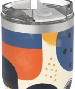 590ml Desenli Pipetli/Pipetsiz Çift Kullanım Tumbler Kahve Bardağı/Mug Paslanmaz Çelik Termos (Rainforest)