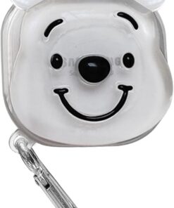 Samsung Galaxy Buds Live için Kılıf Cartoon Figürlü Silikon Crtn-Fgr-Wtp-Sff [Buds Live ile Uyumlu Kılıf - Şeffaf Siyah]