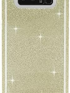 Silvery Samsung Galaxy Note 8 Simli Gold Silikon Kılıf