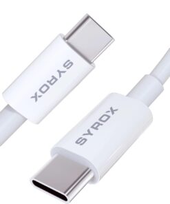 to Type-C Şarj Kablosu 3.0A Hızlı Şarj Kablosu 1 MT Syrox C94, Beyaz