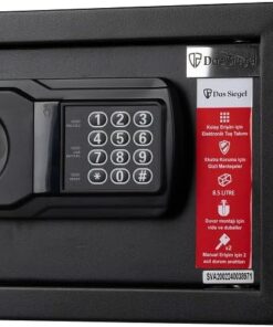Siegel Çelik Elektronik Şifreli Ve 2 Anahtarlı Para Değerli Eşya Ofis Ev Otel Kasası 20DSBS