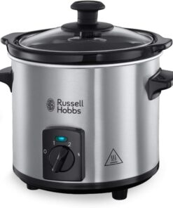 Hobbs Slow Cooker Mini [ağır 2 l seramik pişirme tenceresi, isteğe göre sıcaklık dağılımı] kompakt yavaş pişirici (3 sıcaklık ayarı ve sıcak tutma fonksiyonu, 145 W) yavaş pişirici 25570-56