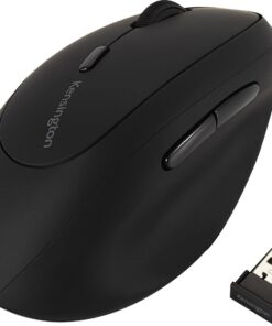 Pro Fit Ergo kablosuz fare, sol elini kullananlar için, ergonomik tasarımlı bilgisayar faresi, 6 tuşlu kumanda ve USB bağlantısı, siyah, K79810WW