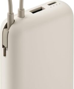Power Bank 10000mAh (entegre kablo) Bej