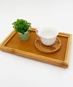 Bambu Dikdörgen Servis Tepsisi Küçük Boy Tepsi 25cm*15cm*2.6cm